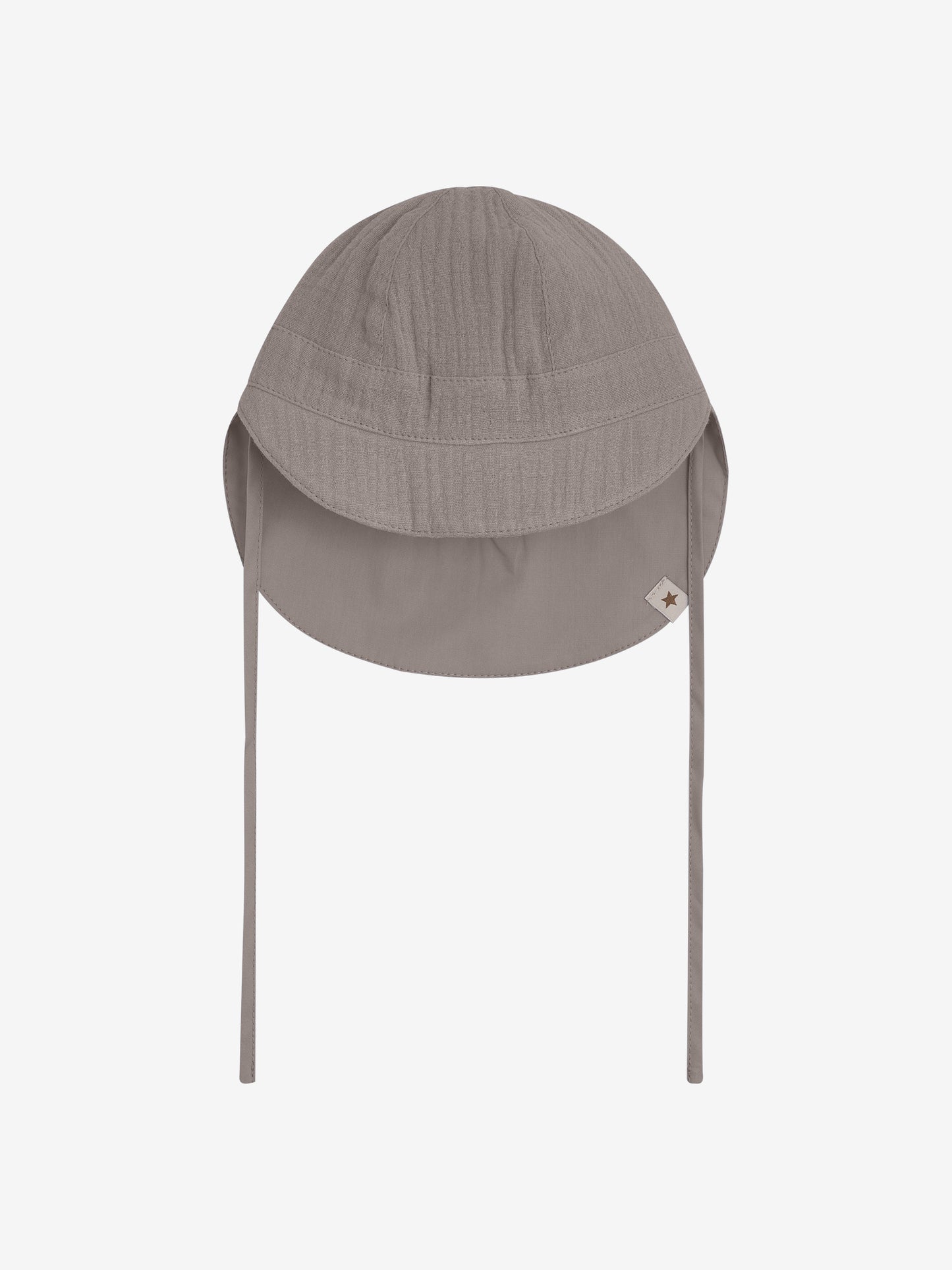 Baby Sun Hat - Organic Cotton/Muslin - Brown/Moon Rock - Huttelihut