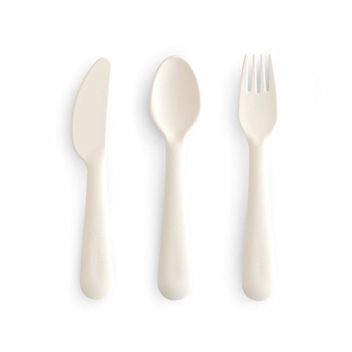 Cutlery set baby - Non-toxic plastic - Ivory - Mushie