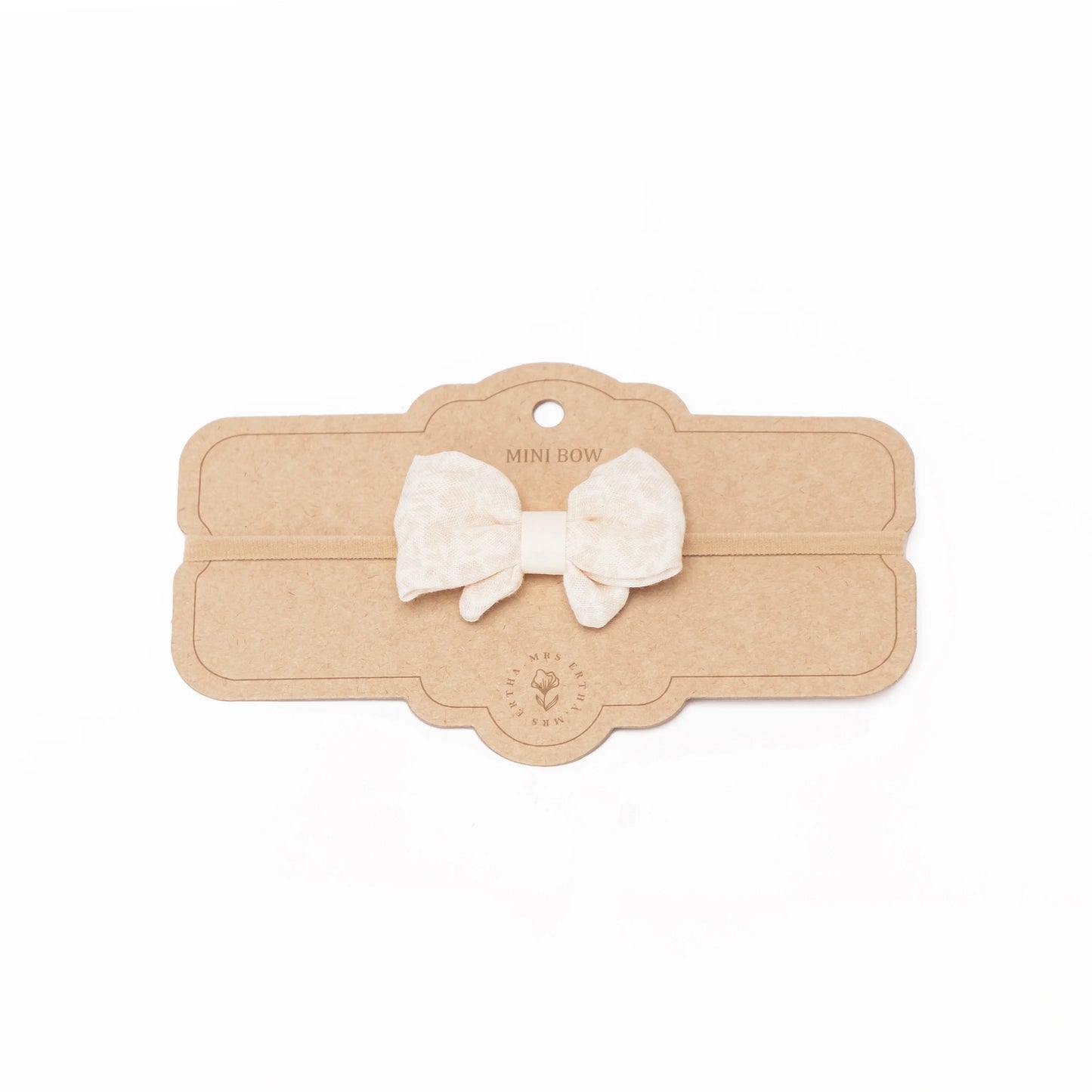 Baby haarbandje met strik - Biologisch katoen - Bouquet Silhouette - Mrs Ertha