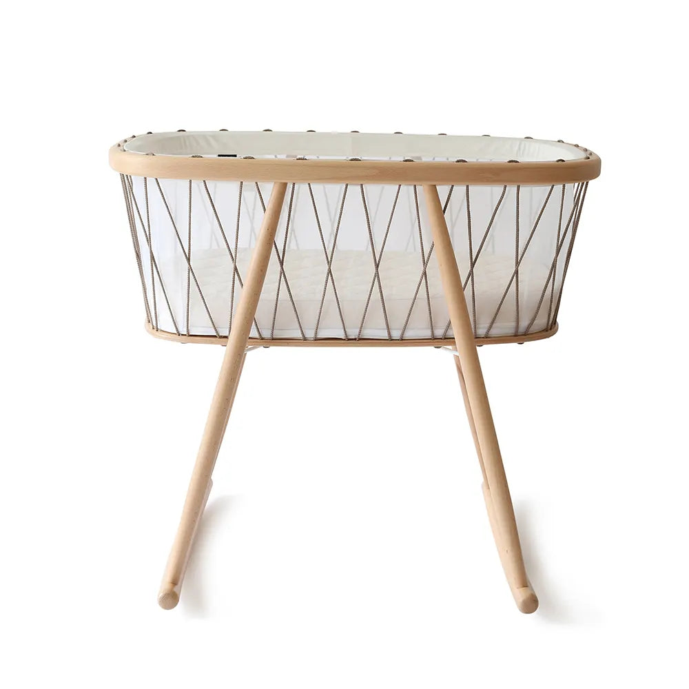 KUMI Wooden Cradle - Schommelend Houten Wiegje - Charlie Crane