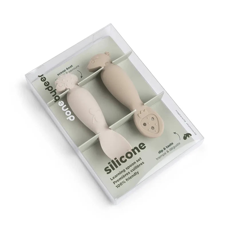 Oefen lepelset - Learning spoon set - Tiny farm - Sand - Done by Deer