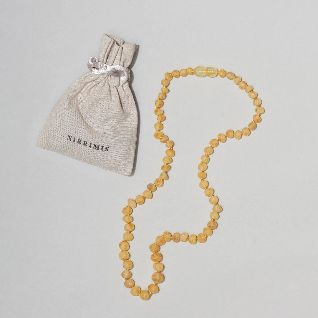 Barnsteen ketting Raw Honey - 32 cm - Kids 0-3 jaar - Nirrimis