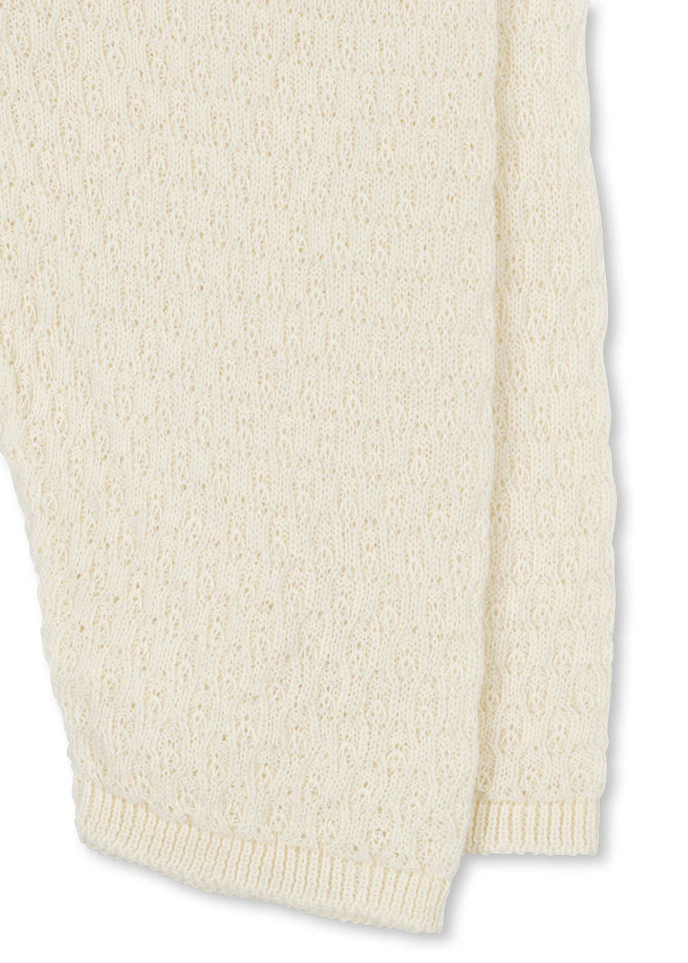 Venti Leggings - Antique White - Fijngebreide Pointelle Broek - Biologisch Katoen - GOTS - Konges Sløjd