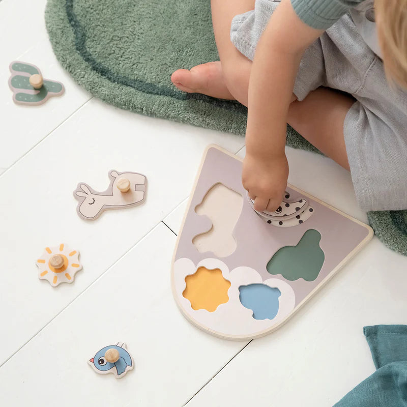 Jigsaw puzzle - Peg puzzle - Lalee - Sand - Done by Deer