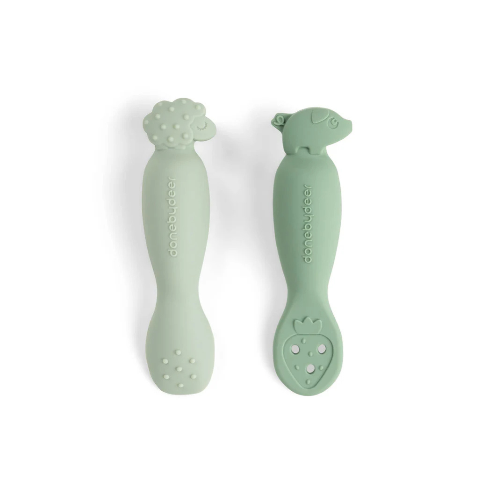 Learning spoon set - Learning spoon set - Tiny farm - Green - Done by Deer