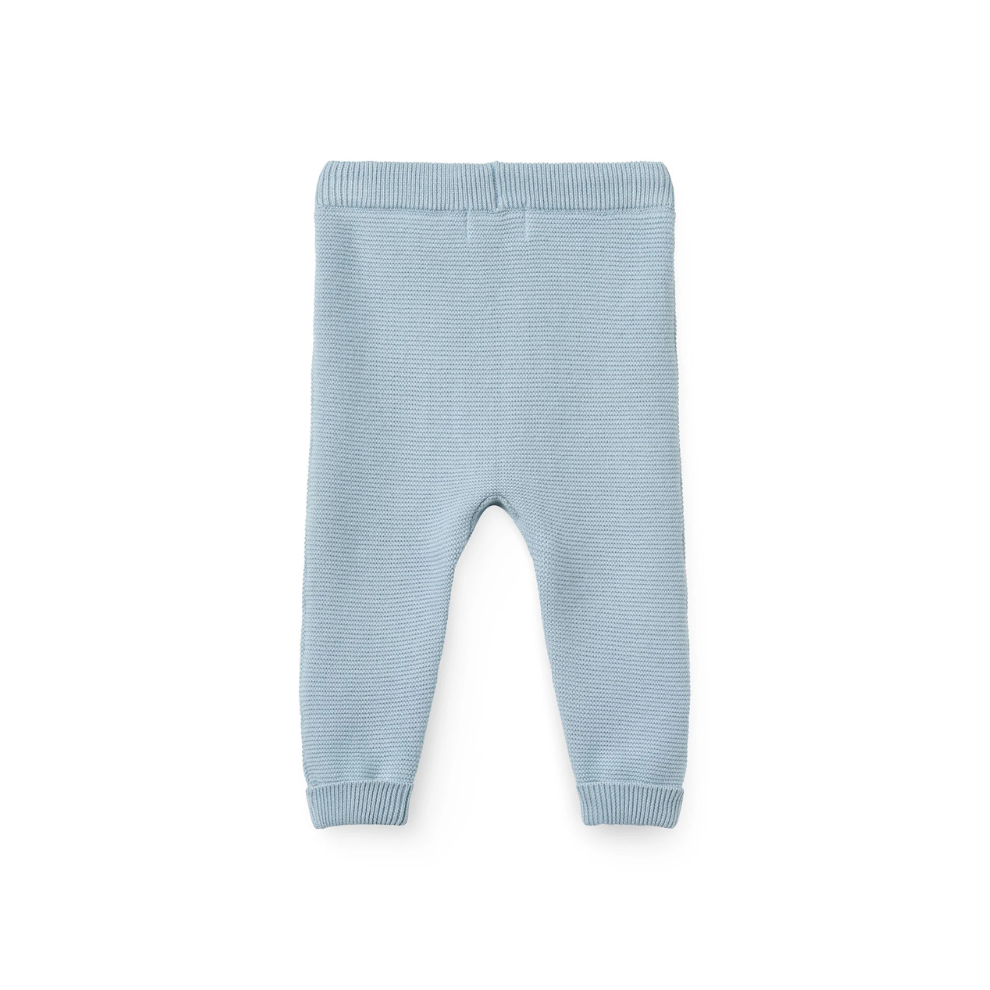 Knitted pants - Cotton Baby Leggings - Organic cotton - Blue/Dusty Blue - Copenhagen Colors