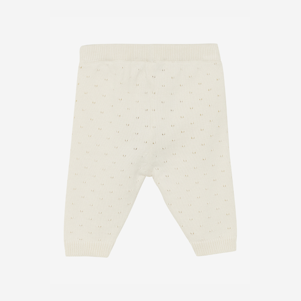 Knitted pants - Organic cotton - Antique White - Pants Knit Pointelle - Huttelihut