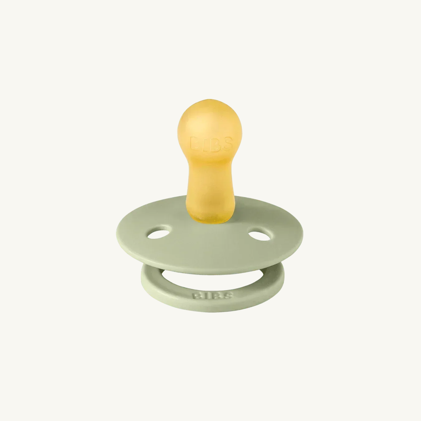 Schnuller 2er-Pack - Ivory/Salbeigrün - Rund - Naturkautschuklatex - BIBS