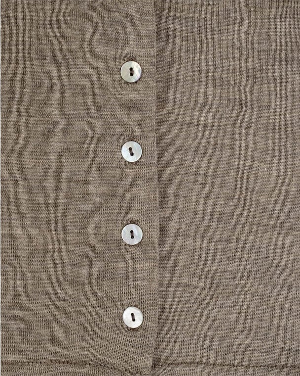 Babyvestje - Wol/Zijde - Walnut/Walnoot - Baby Cardigan - Engel Natur