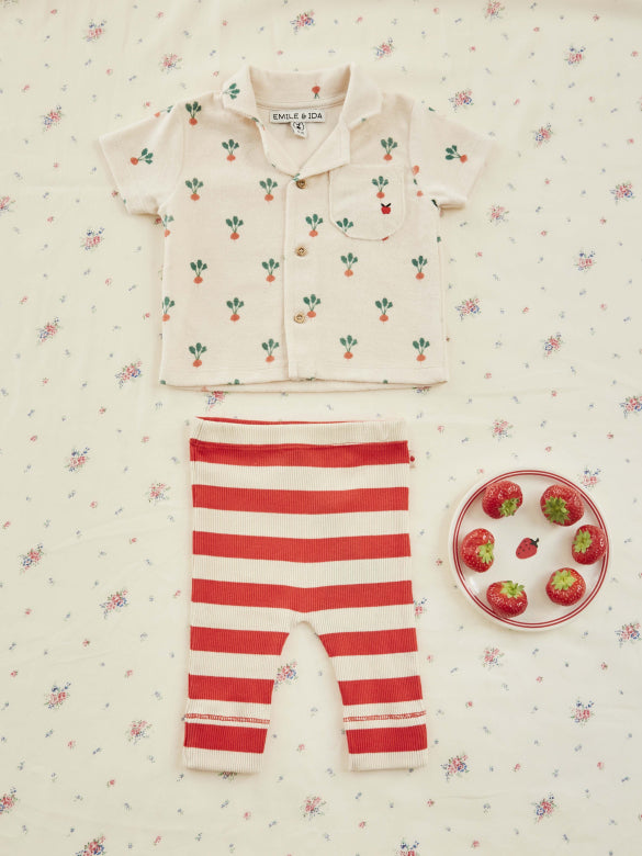 Overhemd top badstof - Chemise imprimee - Bietjes/Off White - Emile et Ida