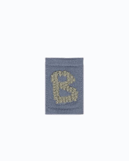 Gebreide letter vlaggetjes A-M - Knitted Letters - Blauwe tinten - SmallStuff