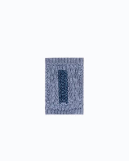 Gebreide letter vlaggetjes A-M - Knitted Letters - Blauwe tinten - SmallStuff
