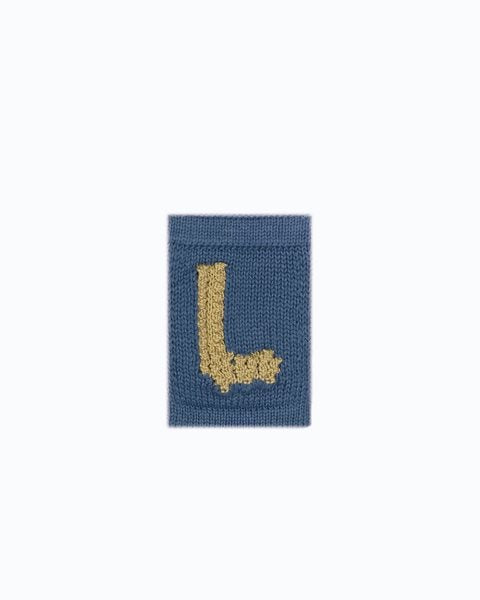 Gebreide letter vlaggetjes A-M - Knitted Letters - Blauwe tinten - SmallStuff
