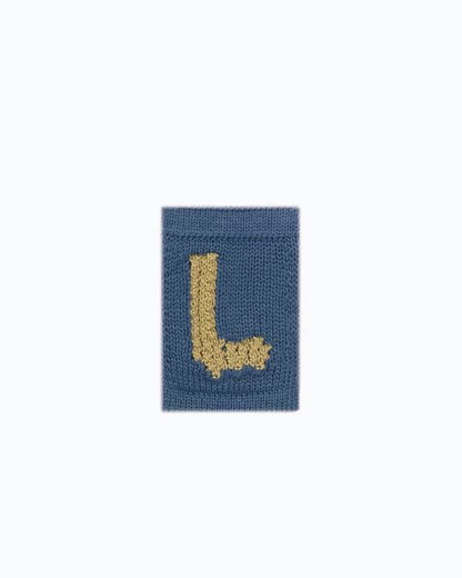 Gebreide letter vlaggetjes A-M - Knitted Letters - Blauwe tinten - SmallStuff