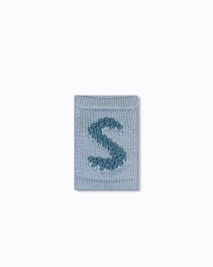 Gebreide letter vlaggetjes N-Z - Knitted Letters - Blauwe tinten - SmallStuff