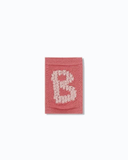 Gebreide letter vlaggetjes A-M - Knitted Letters - Roze tinten - SmallStuff