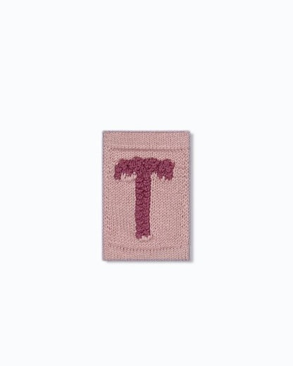 Gebreide letter vlaggetjes N-Z - Knitted Letters - Roze tinten - SmallStuf