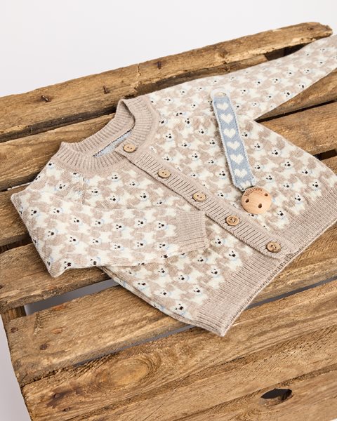 Gebreid vest Hondjes - Nature Melange Dogs – 100% merinowol - SmallStuff
