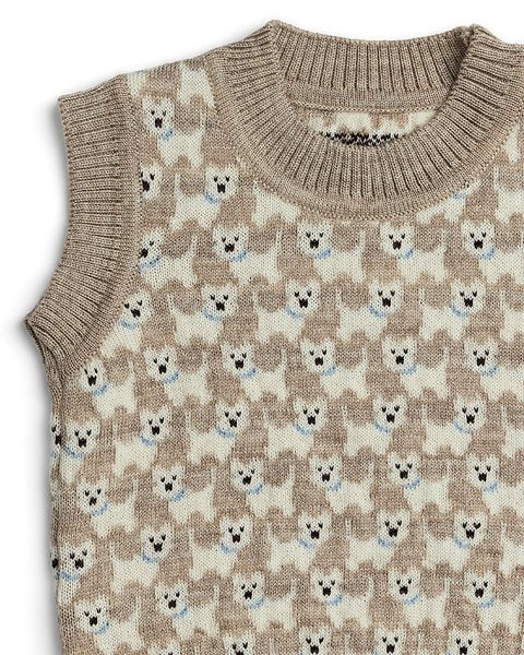 Gestrickter Spencer für Hunde - Nature Melange Dogs – 100% Merinowolle - SmallStuff