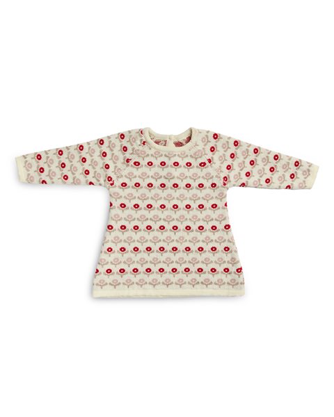 Gebreide jurk bloemen - Flower Garden – 100% merinowol - SmallStuff