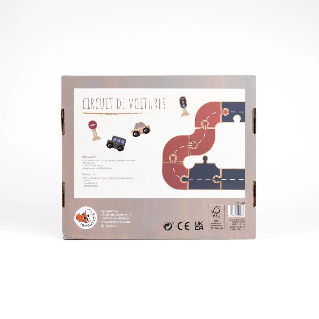 Auto's op de Weg – Houten autobaan met accessoires van FSC-hout – Egmont Toys