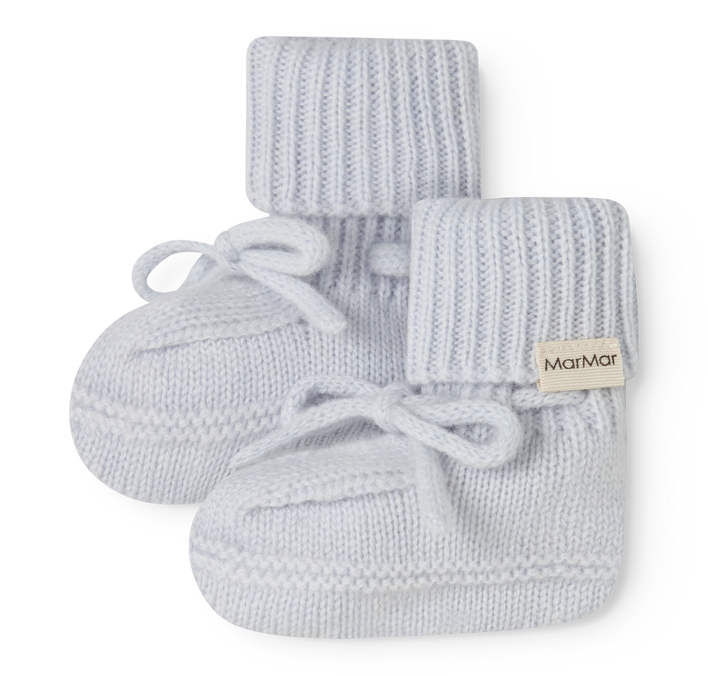 Cashmere slofjes – Abooties – Light Blue Melange – 100% cashmere – MarMar Copenhagen
