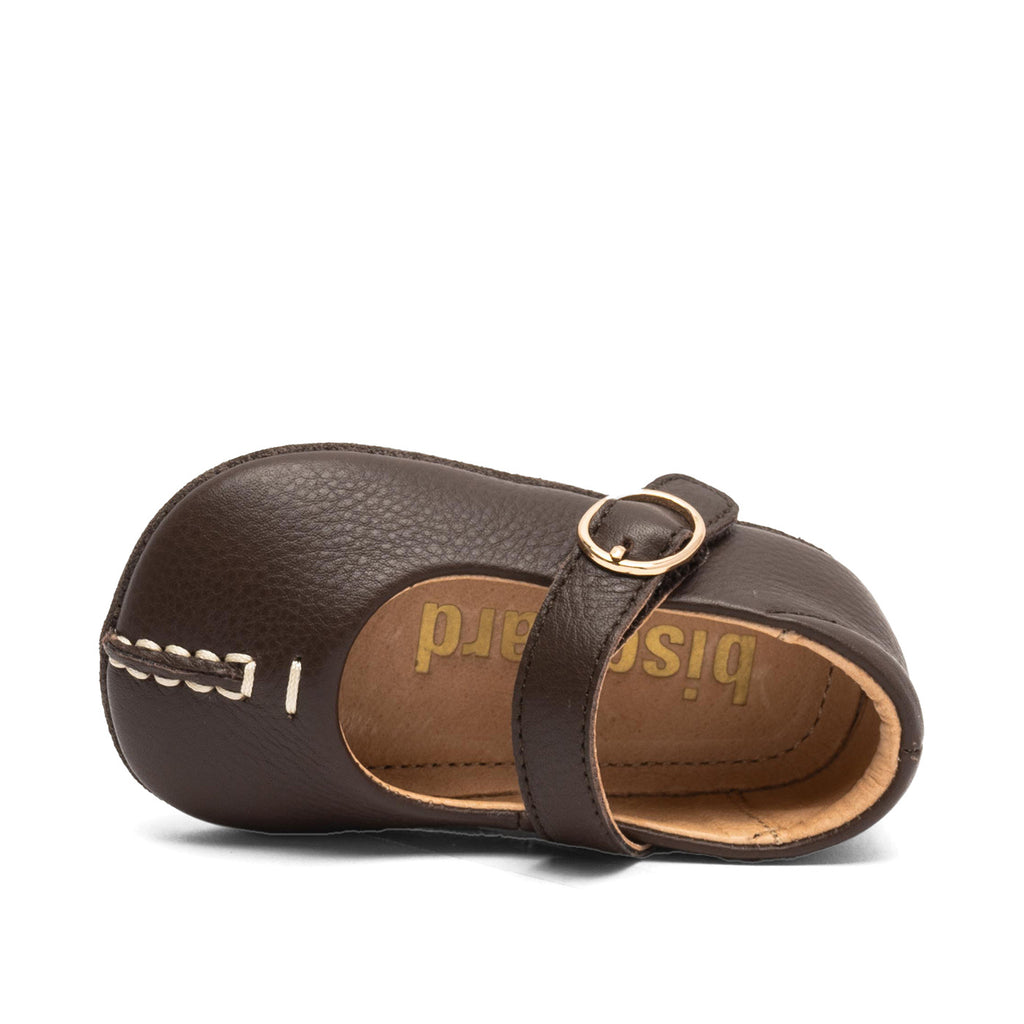 Ballerina Annabelle Dark Brown – leer – Bisgaard