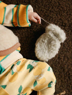 Wollen kinderwanten met koord - Gully Junior Beige – 100% wol – Alwero