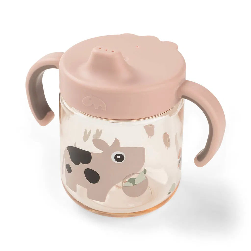 Oefenbeker - Tuitbeker met 2 handvatten - Tiny Farm - Poeder -  Done by Deer