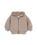 Fleece vest met capuchon - Katoenmix - Drawing/bruin - Play Up