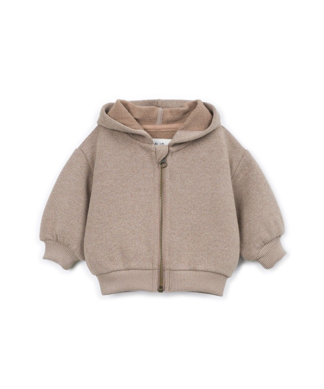 Fleece vest met capuchon - Katoenmix - Drawing/bruin - Play Up