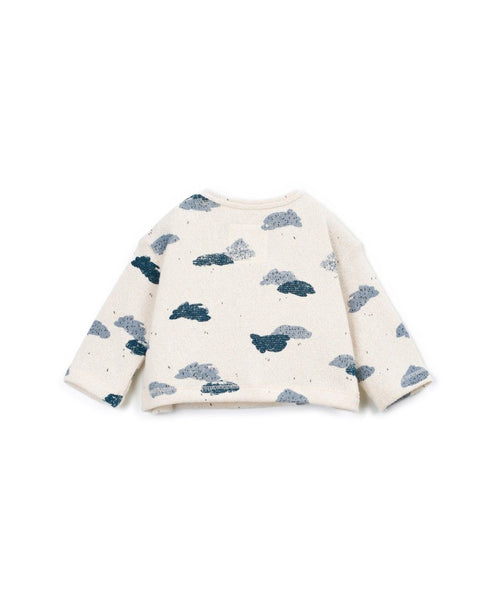 Baby-Pullover mit Wolkenprint - Baumwollmischung - Wolken-Detail - Play Up