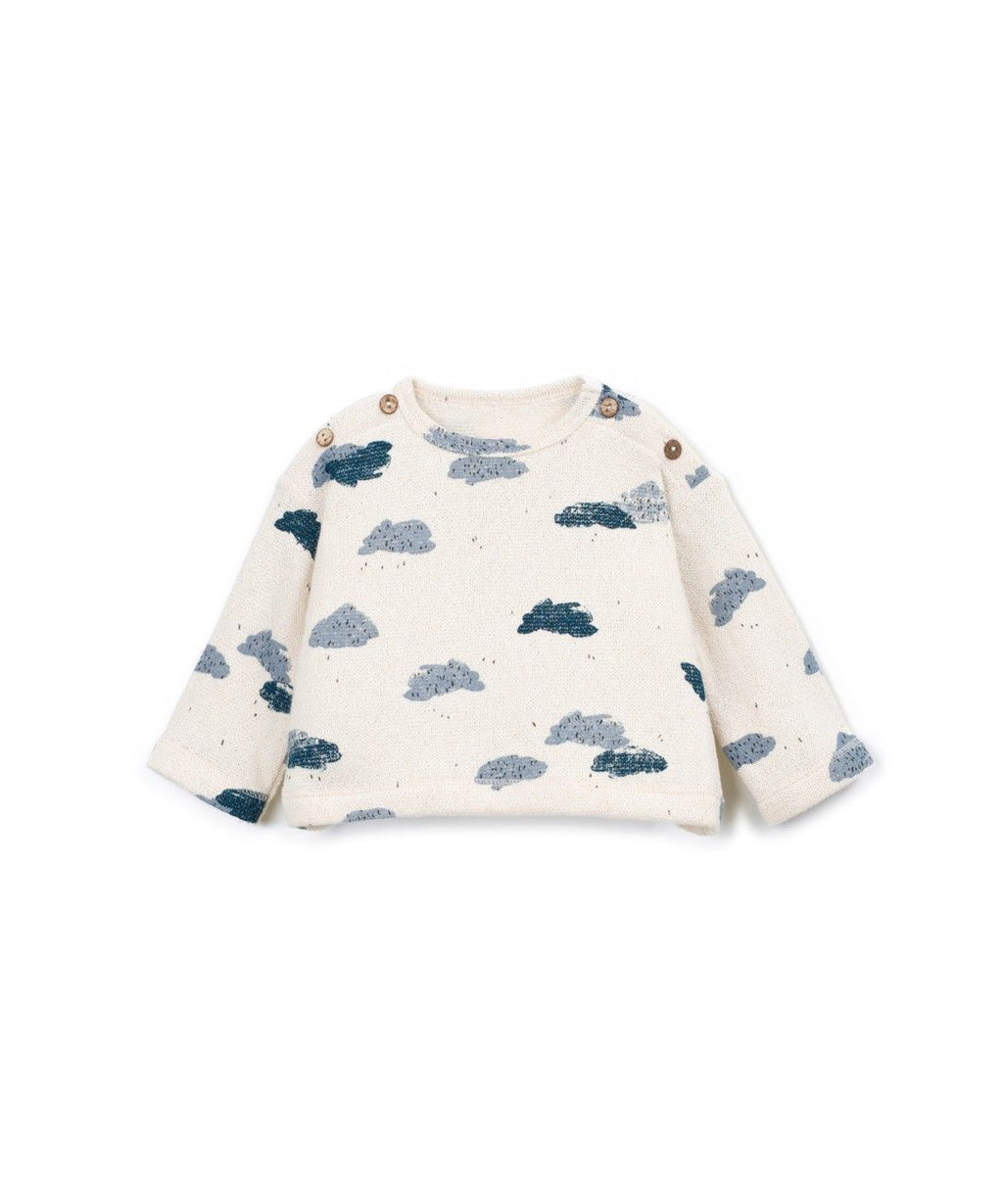 Baby sweater met wolkenprint - Katoenmix - Clouds Detail - Play Up