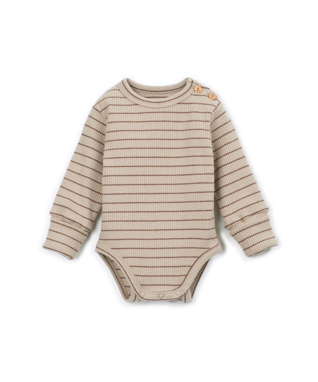 Gerippter Overall mit Streifen – Baumwolle & Modal – Tufting – Play Up