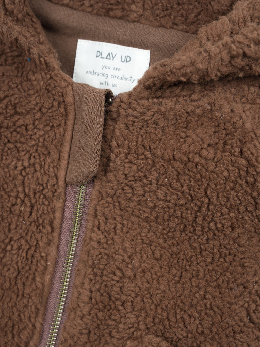 Gilet bébé Teddy - Coton biologique - Marron - Play Up