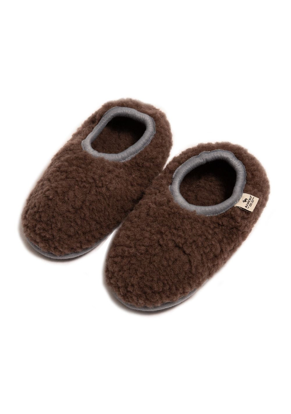 Wollen kindersloffen - Cloudlet Junior Choco Martini – 100% wol – Alwero x Salty Stitch