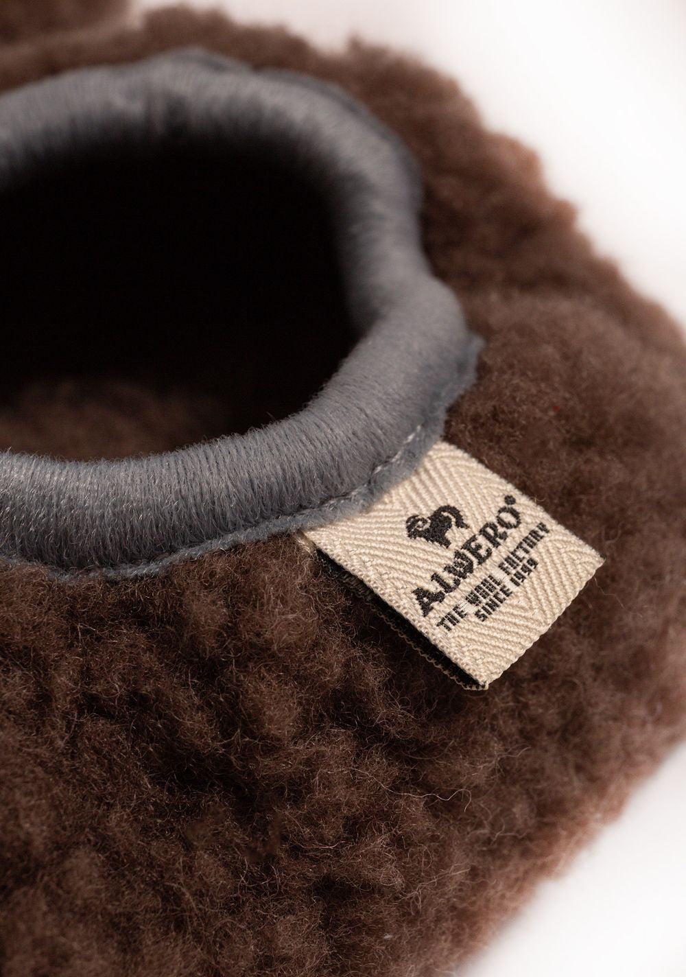 Wollen kindersloffen - Cloudlet Junior Choco Martini – 100% wol – Alwero x Salty Stitch