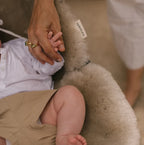 Merino wollen kinderwagen inleg Snuggler® - Toast - BINIBAMBA