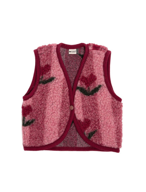 Babyweste Lulu Light Cherry Pattern – 100 % Wolle – Alwero