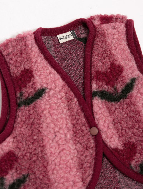 Babyweste Lulu Light Cherry Pattern – 100 % Wolle – Alwero