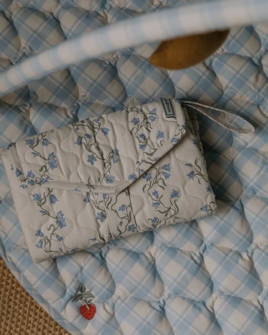 Wickelauflage - Changing Mat Quilted Viola - Bio-Baumwollsatin - Garbo&Friends