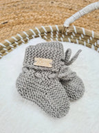 Baby slofjes - Merino wol - Hangemaakt - Softie Baby Musthaves - HUSKS - productfoto - afbeelding 4