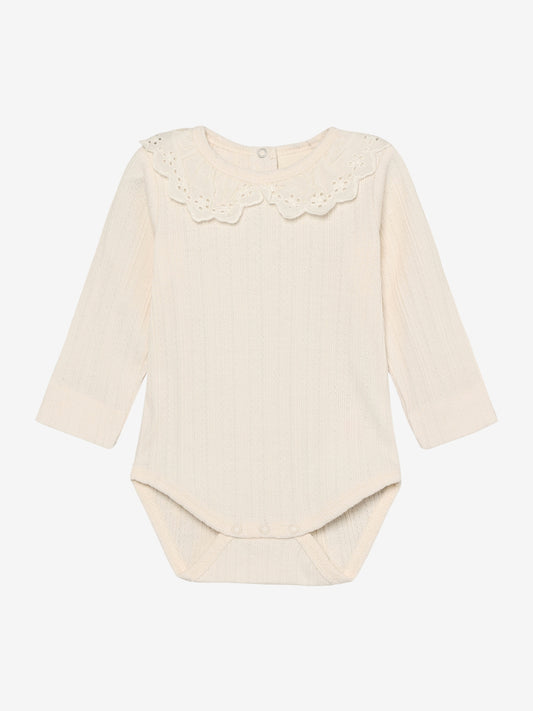 Pointelle romper met kraagje - Katoen - Body LS Pointelle - En Fant