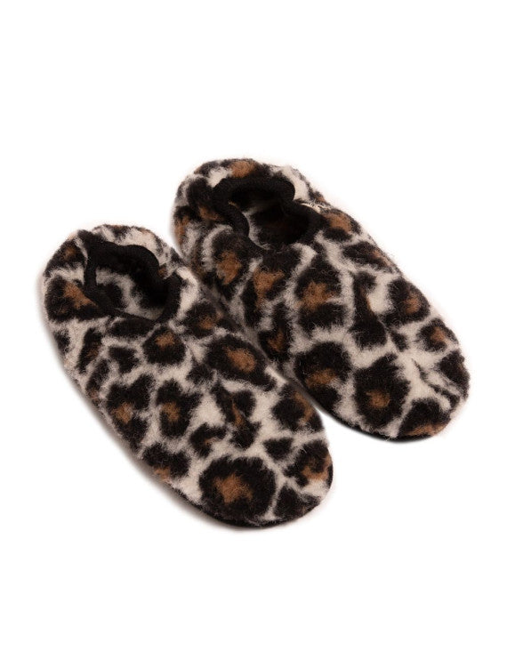 Cloudlet Hausschuhe – Wollene Damenpantoffeln – Leopard – 100% Wolle mit Ökosohle – Alwero