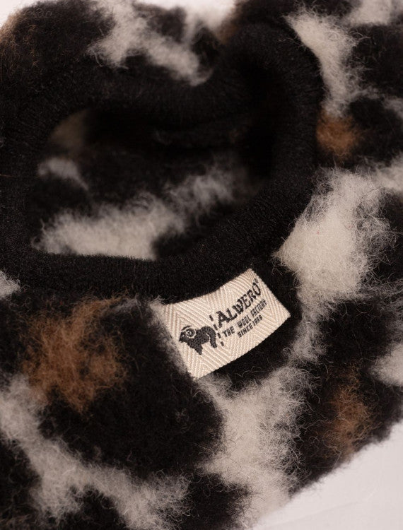 Cloudlet Hausschuhe – Wollene Damenpantoffeln – Leopard – 100% Wolle mit Ökosohle – Alwero