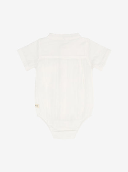 Short Sleeve Romper - Organic Cotton Muslin - Body Shirt SS - En Fant