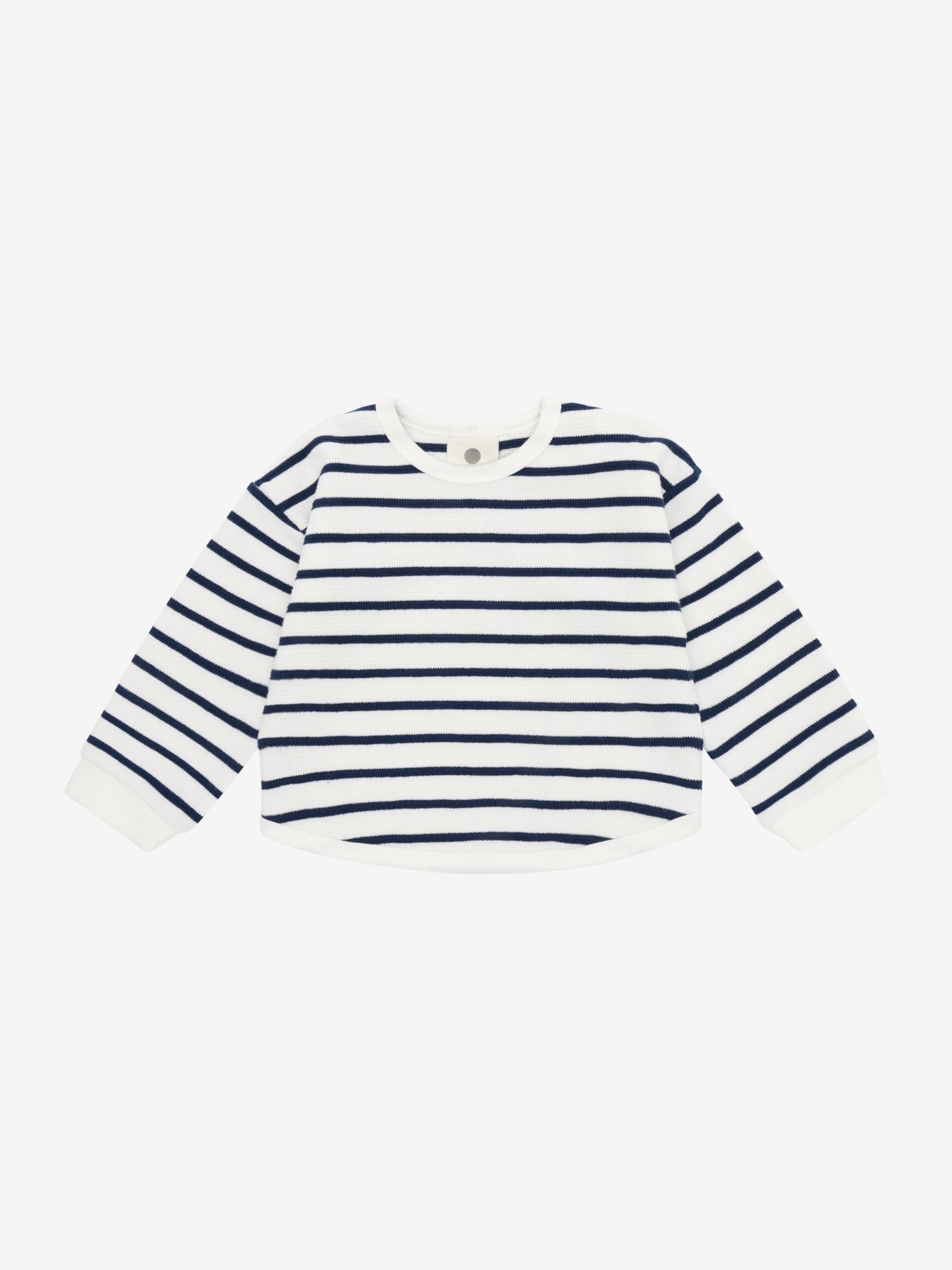 Oversized Sweatshirt - Cotton - Medieval Blue - Sweatshirt Stripe - En Fant