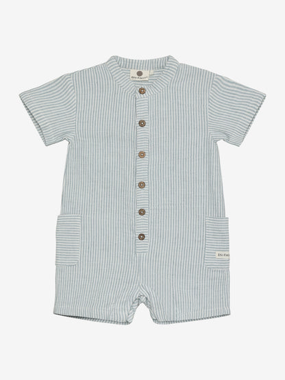 Playsuit Muslin Stripe - Korte Mouwen Jumpsuit - Biologisch Katoen Mousseline - En Fant