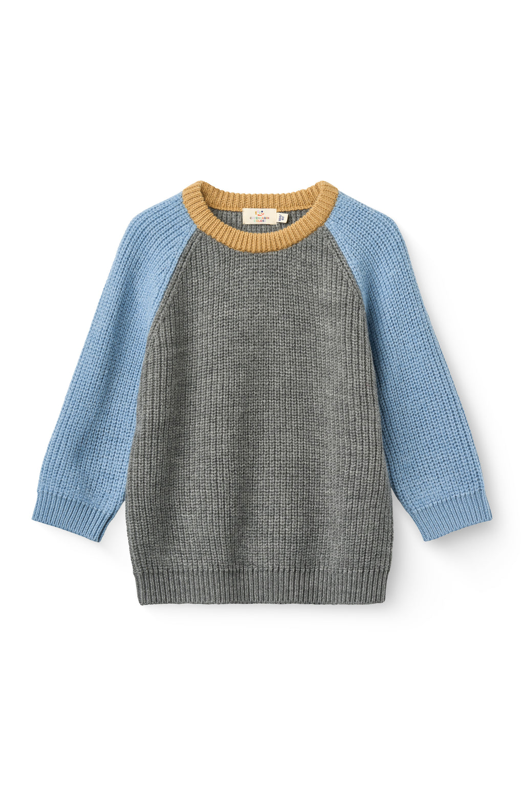 Pull côtelé en mérinos - Gris Mel Comb - 100 % laine mérinos - Copenhagen Colors - devant