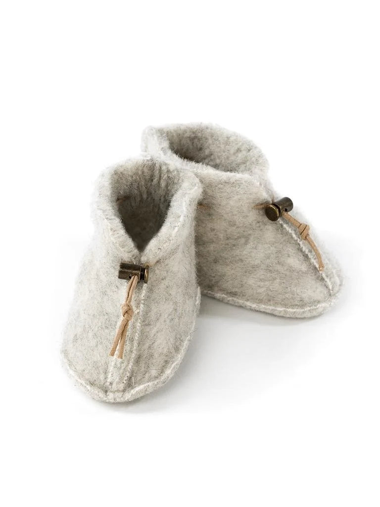 Wollen Baby Slofjes - Emo - Natuurlijke wol - Alwero - productfoto - afbeelding 4